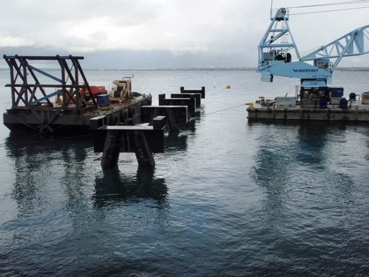 Mare Harbour Steel Dolphin Pipes - Falkland Islands